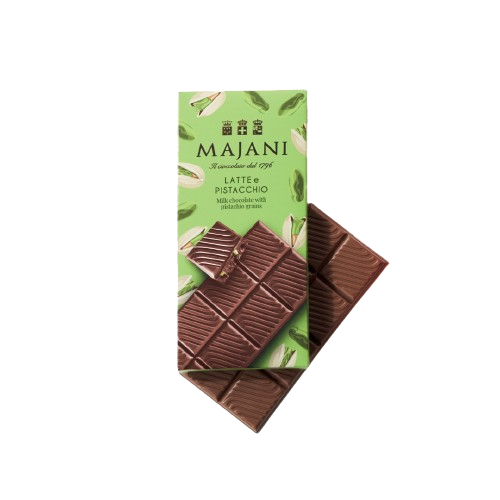 Majani Milk And Pistachio Grains Chocolate