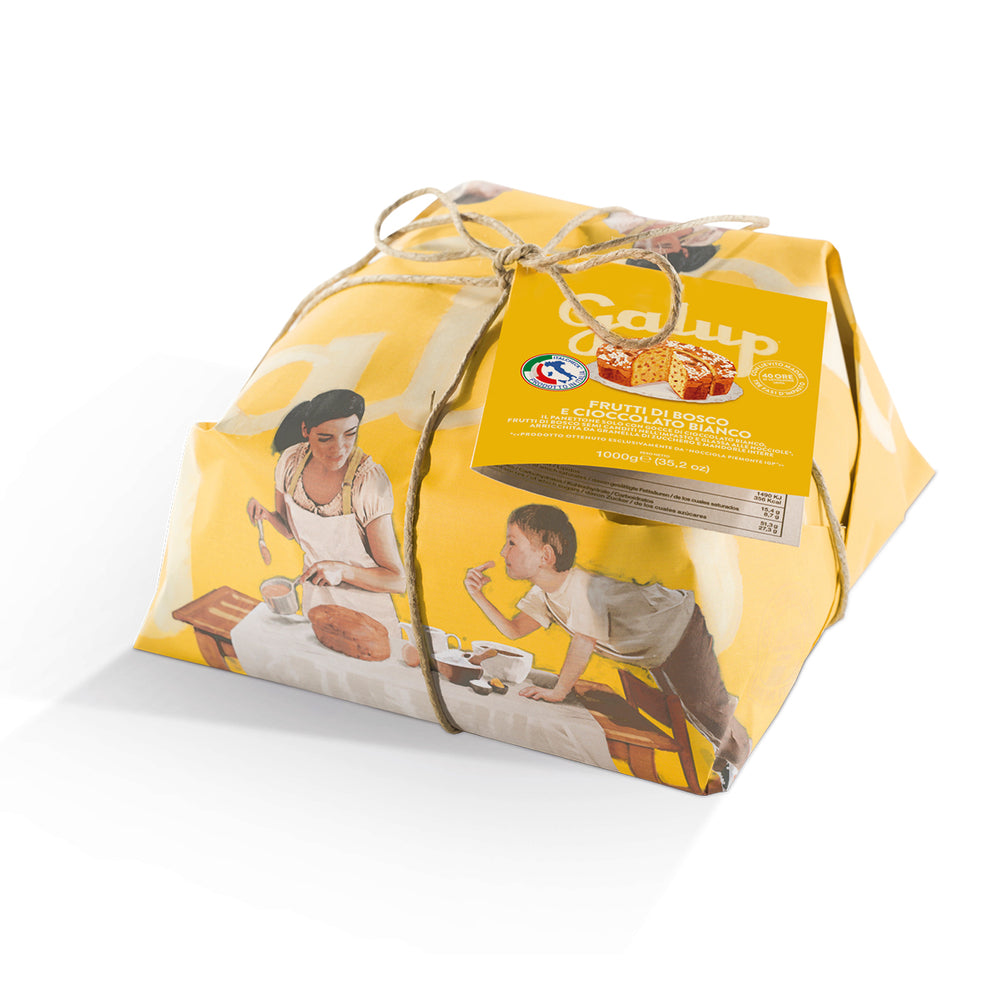 Galup Panettone Berries and White Chocolate Hand Wrapped