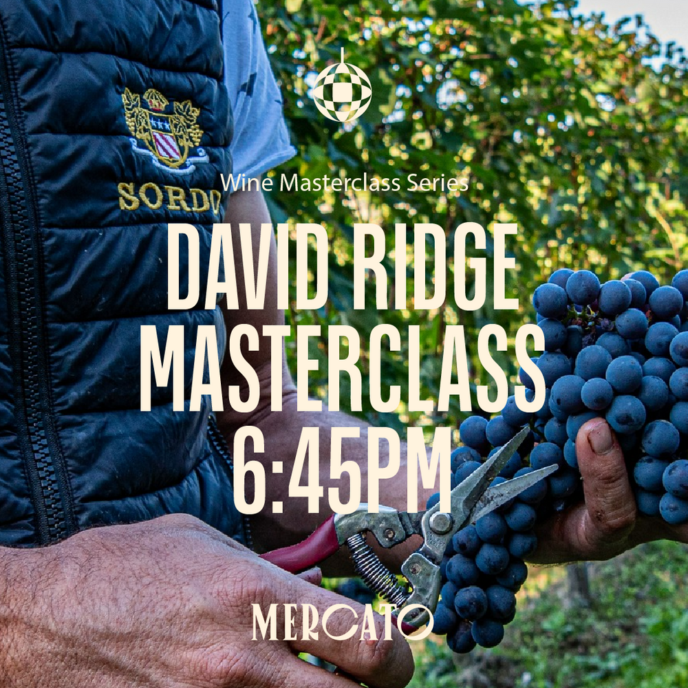 Wine Masterclass With David Ridge, 6:45pm (Tuesday 21st October)