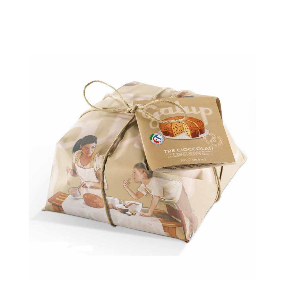 Galup Panettone Triple Chocolate Hand Wrapped