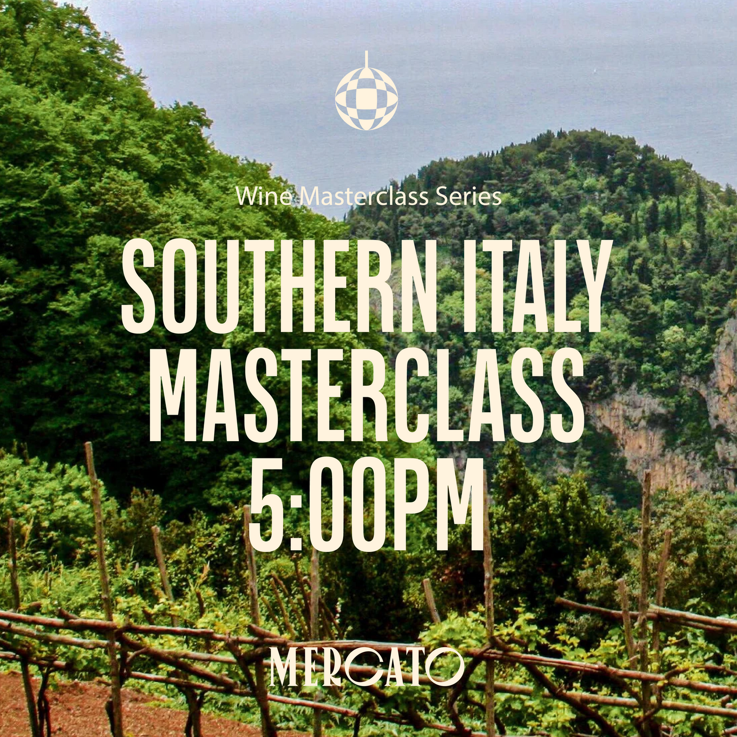 Southern Italy Wine Masterclass, 5:00pm (Wednesday 19th November)
