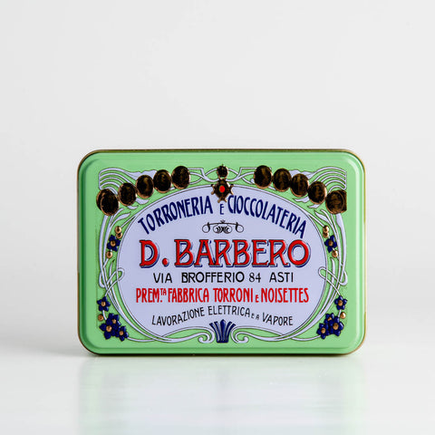 Barbero Torroncini Chocolate Tin Green