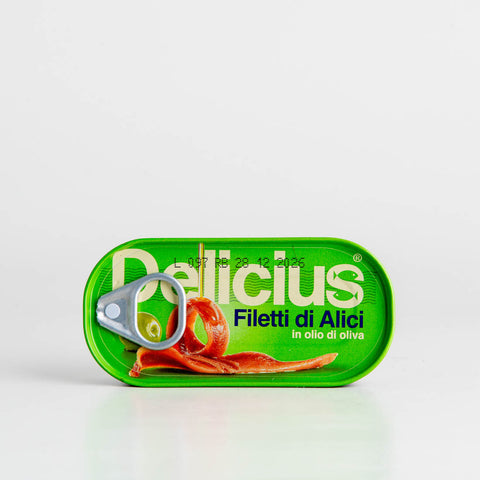 Delicius Anchovy Fillets in Olive Oil Tin