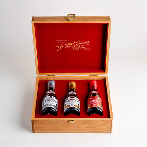 Acetaia Giusti Trio Set 1-2-3 Gold Medals Wood Box
