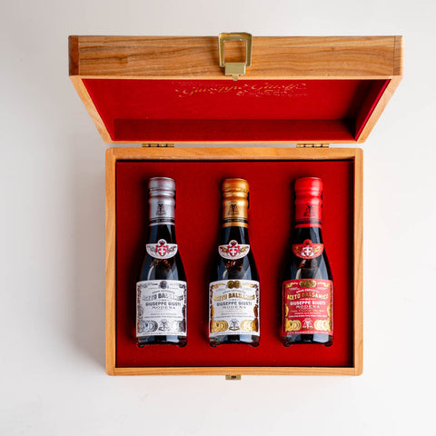 Acetaia Giusti Trio Set 1-2-3 Gold Medals Wood Box