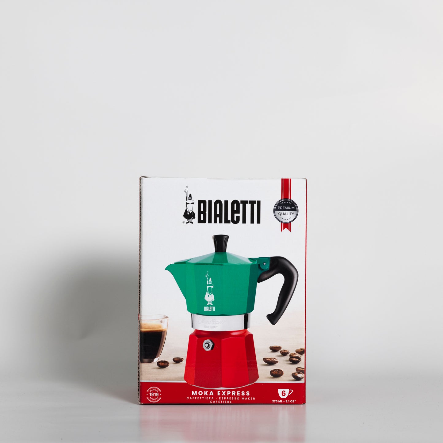 Bialetti Moka Express Stovetop Espresso Maker 9 Cup - 14.2 oz (TORN OR OPEN  BOX)